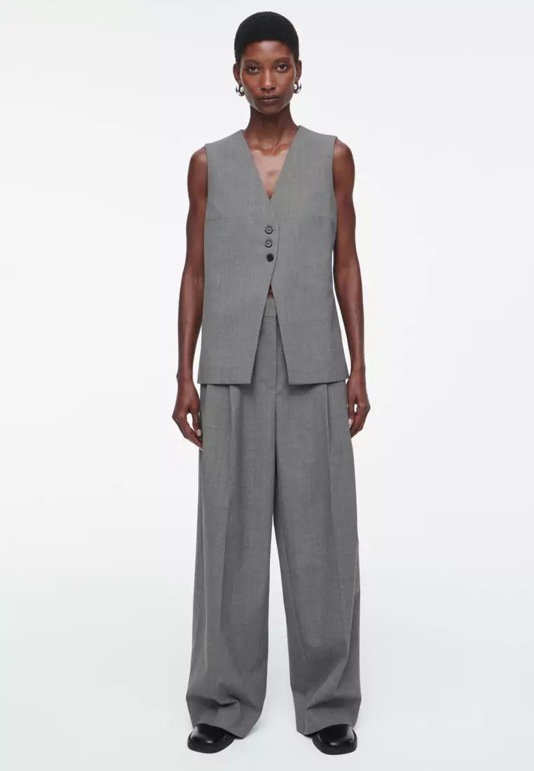 Buy COS Wide-Leg Tailored Twill Trousers 2025 Online | ZALORA