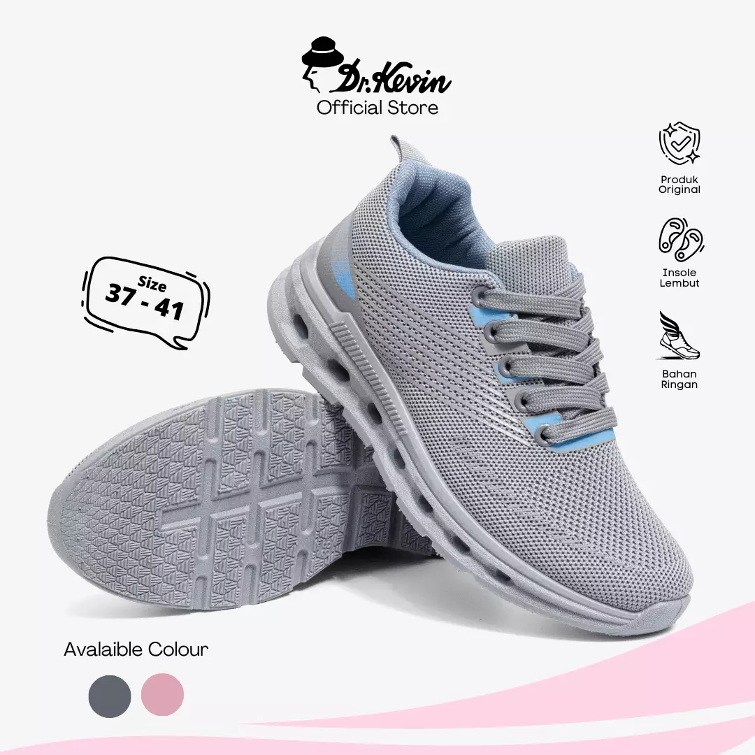Dr. Kevin Sepatu Olahraga Sport Wanita Sneakers Rajut Tali 589-088