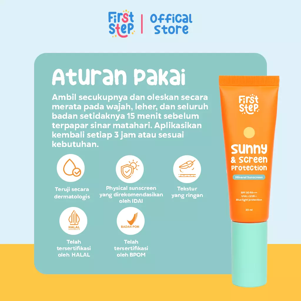 First Step Sunny & Sreen Protection 30 ml SPF 50