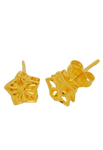 Buy Litz Litz 916 22k Gold Star Earrings Online Zalora Malaysia