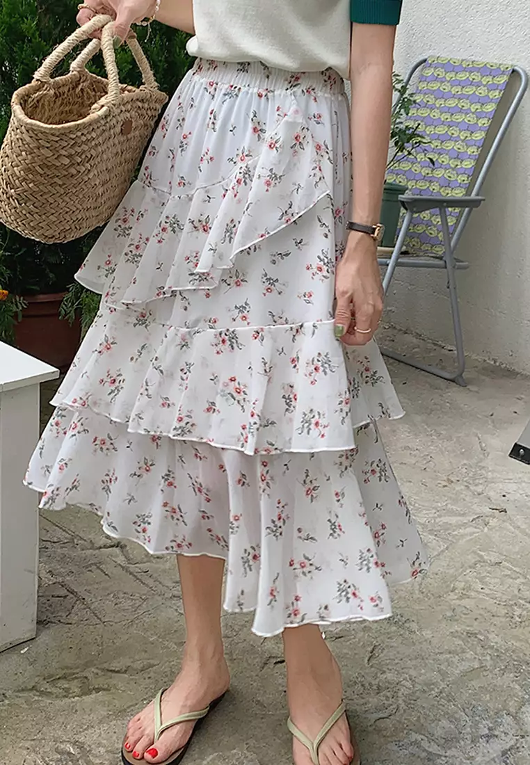 Ruffle skirt philippines discount