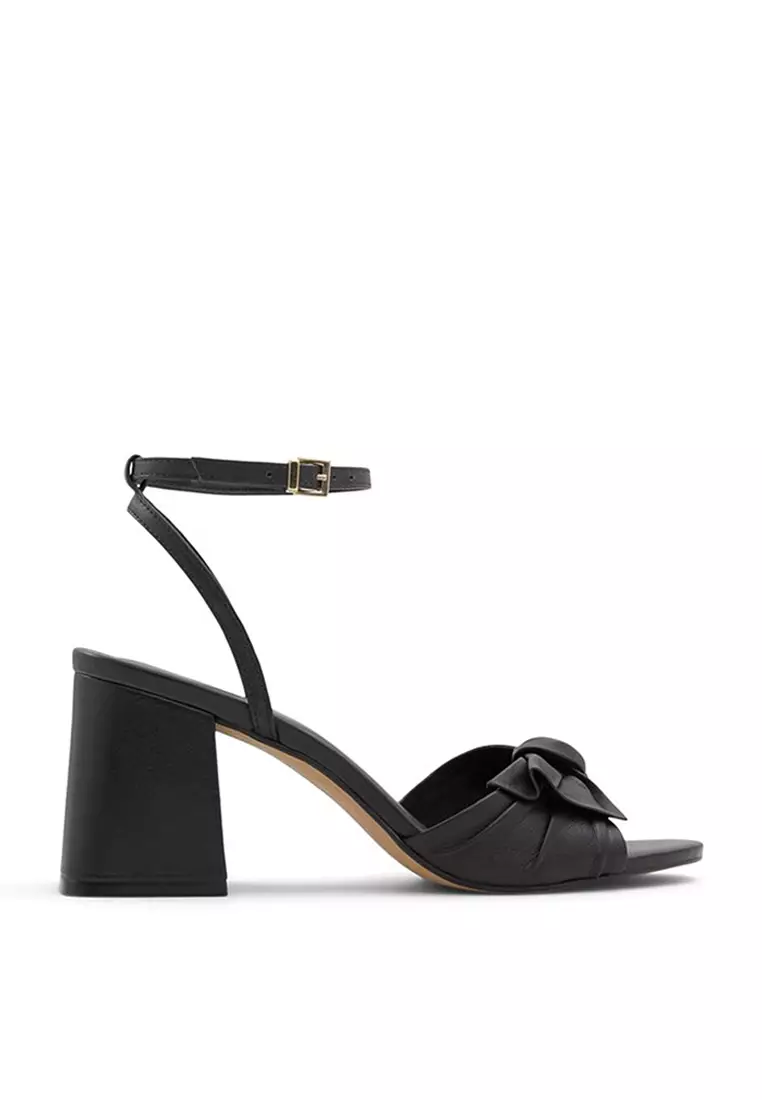 Aldo black sales ankle strap heels