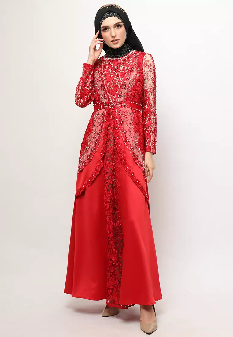 Bibiq Gamis Brokat Satin