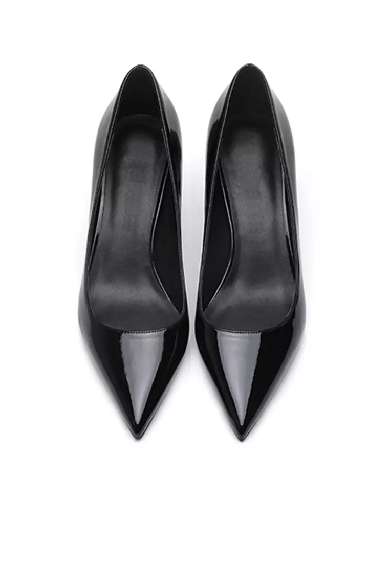 6CM Faux Patent Pointed High Heel Shoes HZL160