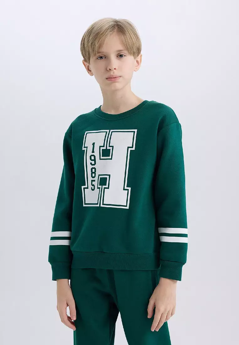 Crew Neck Printed Sweatshirt