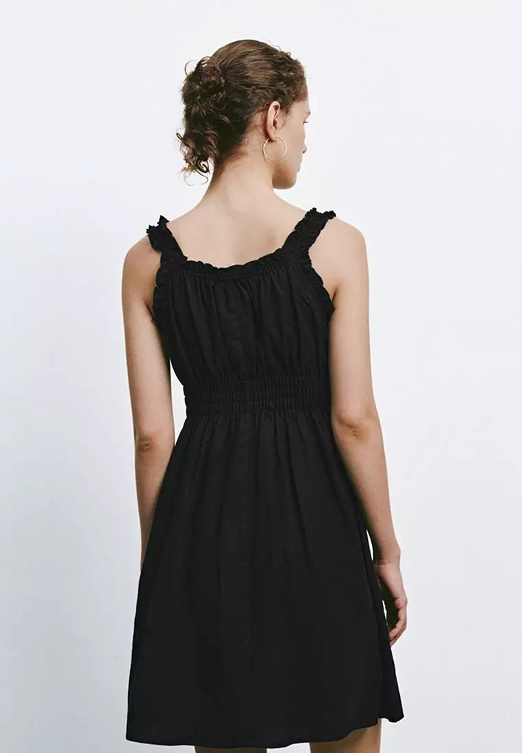 Shirred Ruffle Mini Dresses