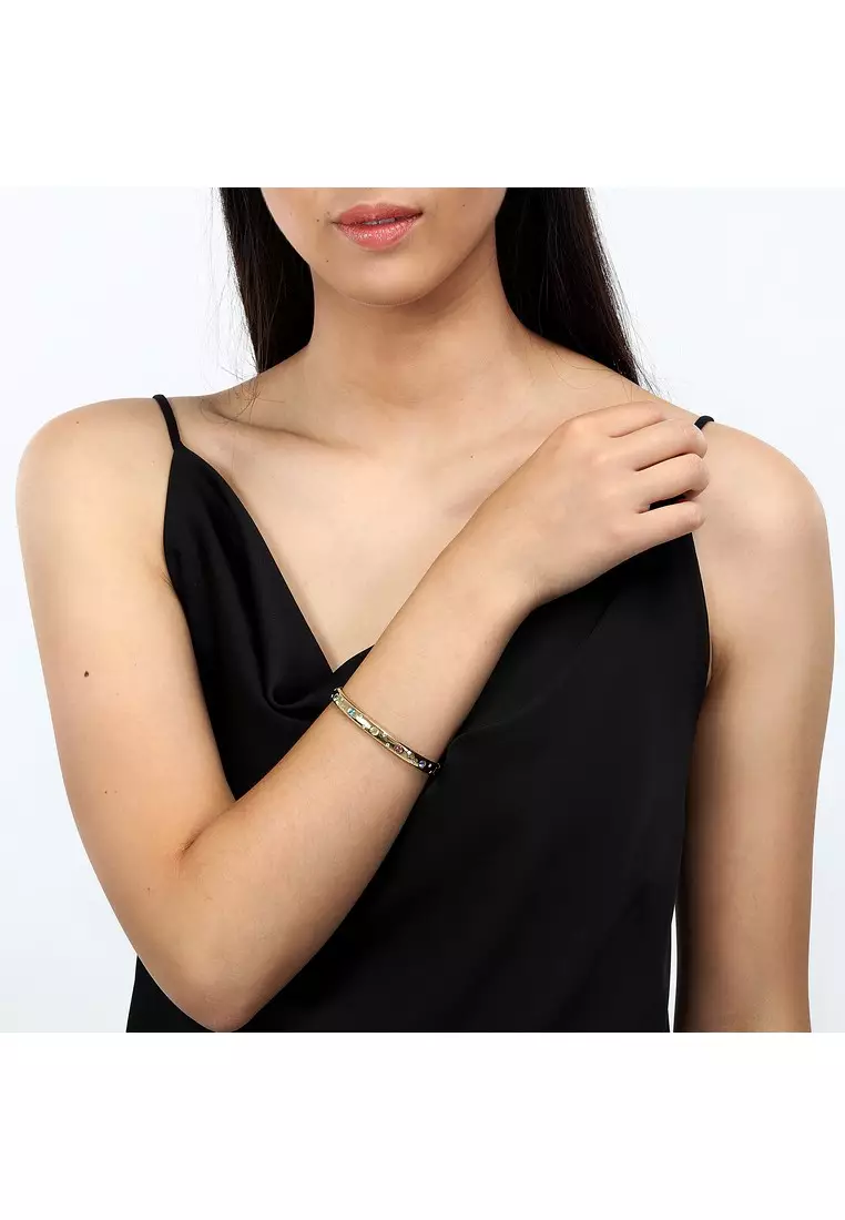 Morellato Poetica 60mm Women's Gold Stainless Steel Crystals Bracelets SAUZ03