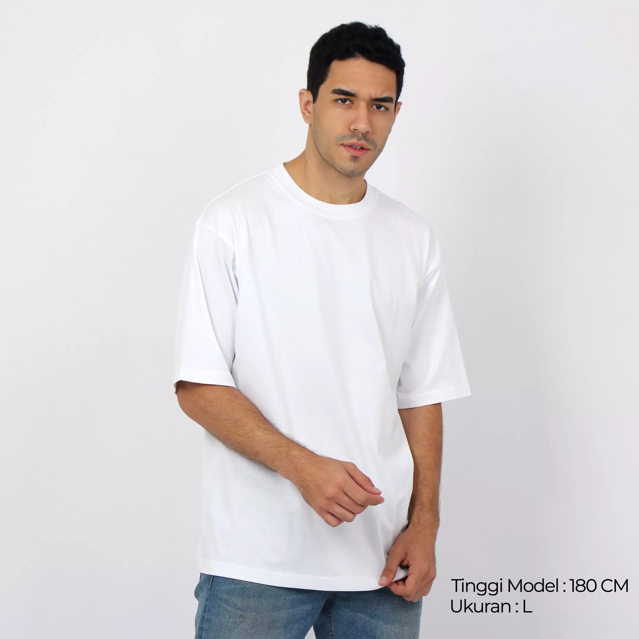 Simple Perfect Kaos Polos Oversize Cotton Lengan Pendek | Kaos Unisex Kaos Oversize Pria Basic White