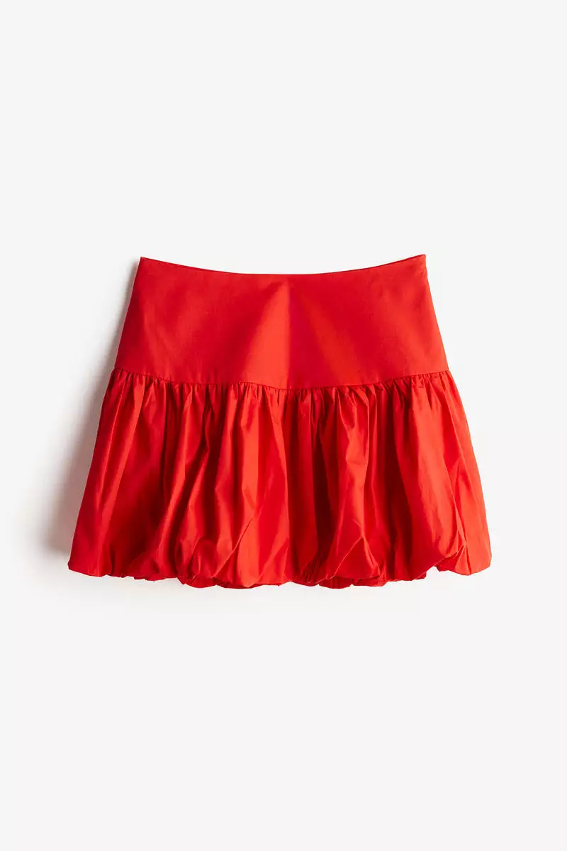 Buy H&M Bubble-hem poplin mini skirt 2024 Online | ZALORA Singapore