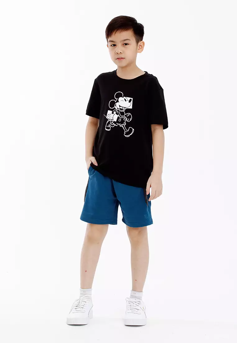 Forest Kids Shorts Unisex Cotton Terry Boy Girl Short Pants Kids l Seluar Pendek Budak Lelaki Perempuan - FK6504-30DkBlue