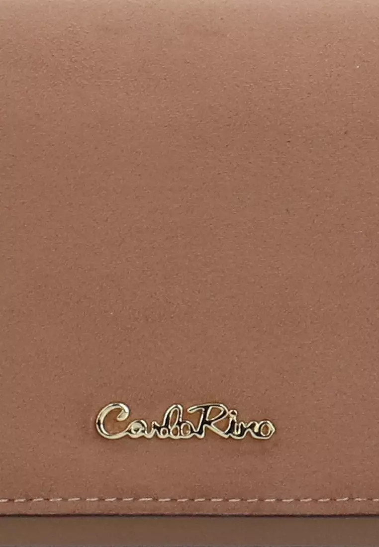 CR Valeria 2 Fold Wallet - Dark Beige