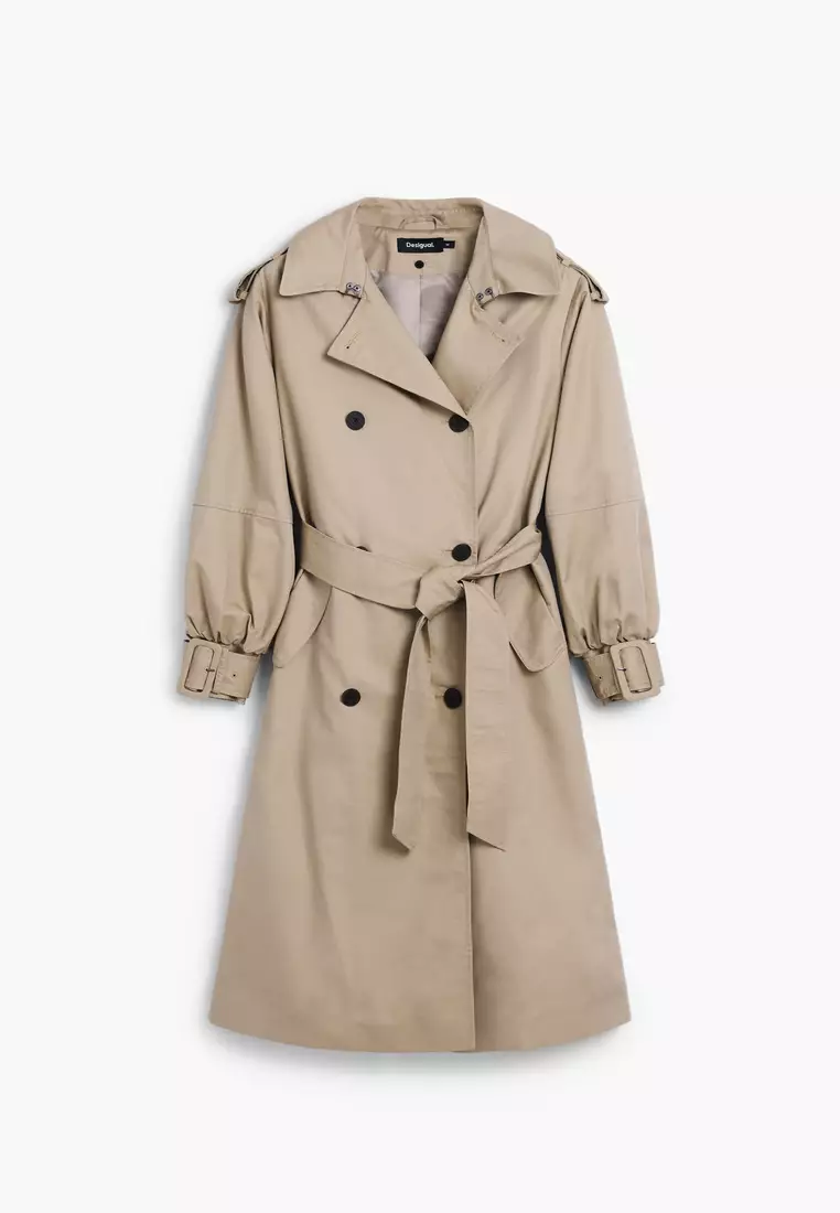 Double-lapel trench coat