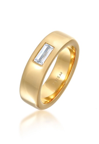 Elli Jewelry white Ring Elegant Simple Bracelet Topaz Gemstone Gold Plated 0BEFEAC13E1D97GS_1