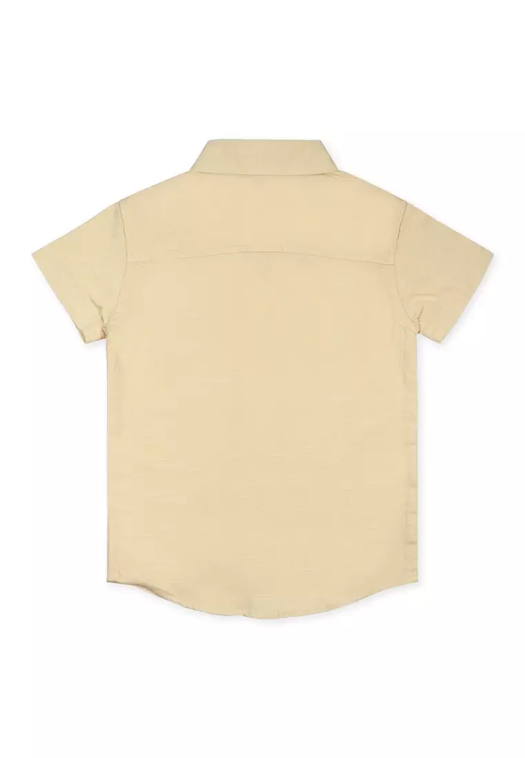 Boys Woven Polo with Chest Pocket & Embro