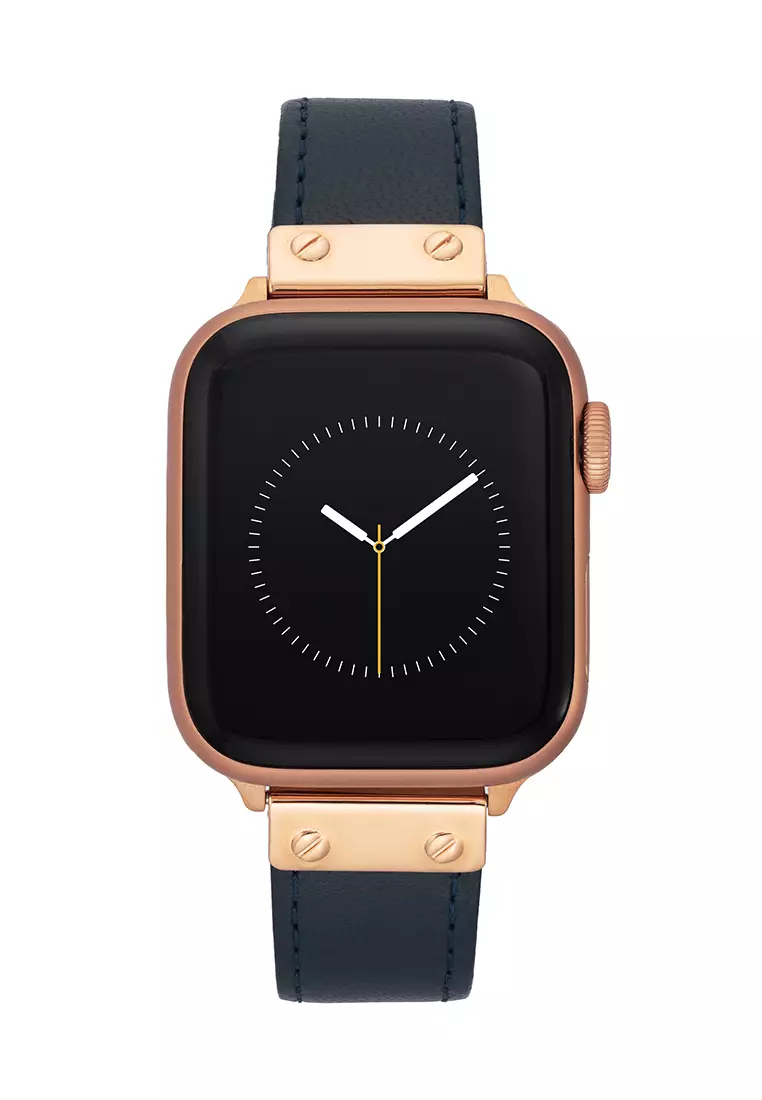 Rose gold band best sale with black apple watch