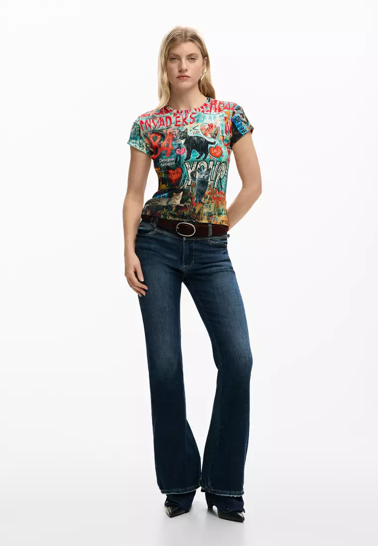 Graffiti-Print T-Shirt