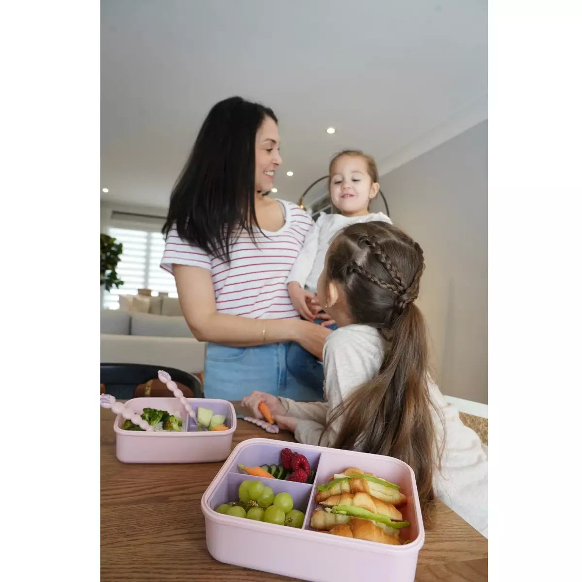 Melii Bento Box with Removable Compartments Blue - Set Kotak Makan Bento dan Alat Makan Premium BPA Free