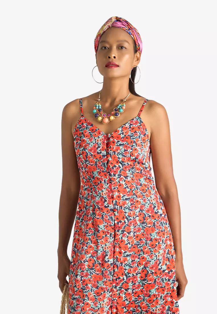 New Linen New Horizon Maxi Silk Dress