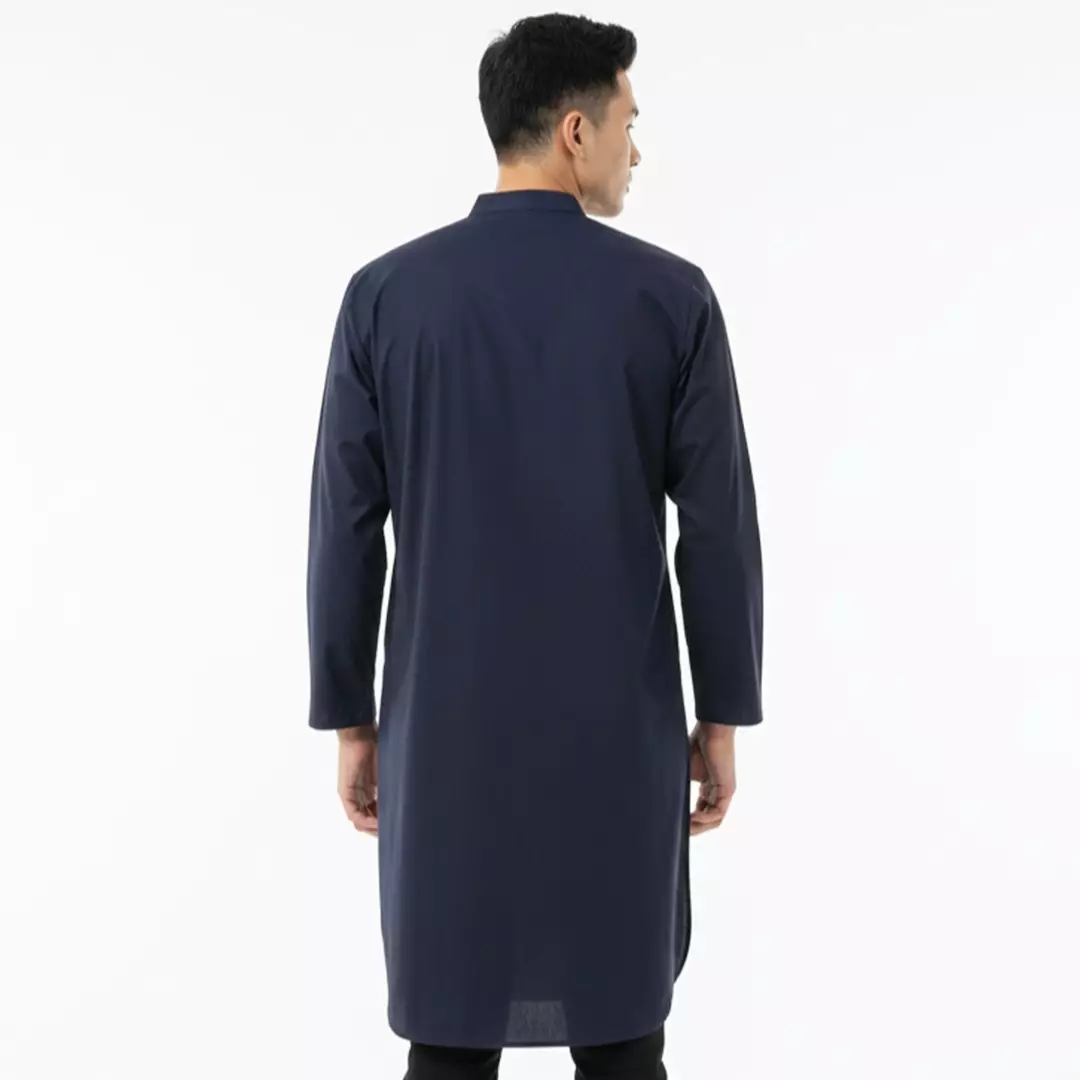 Rabbani - Jubah Koko Muslim Pria Lengan Panjang Dewasa Pandya Exclusive - Navy