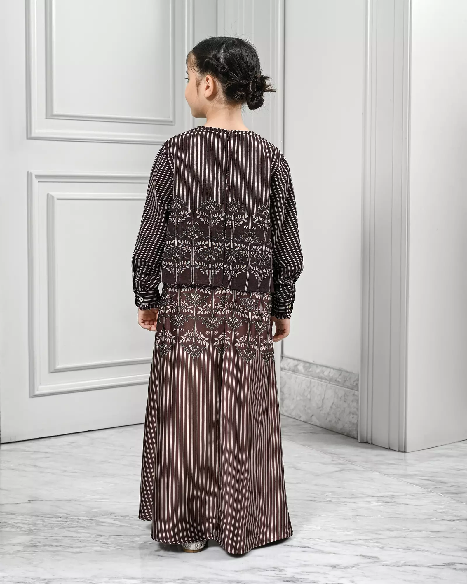 Geulis.id KIDS HANALIKA MAXI DRESS / DRESS ANAK / BAJU LEBARAN - WINE