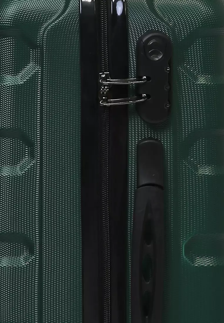 Carlton Koper Hardcase Unisex Size 20 Inch Tas Travel Combination Lock Large Compartment Material ABS+PVC Coated ORIGINAL - Green