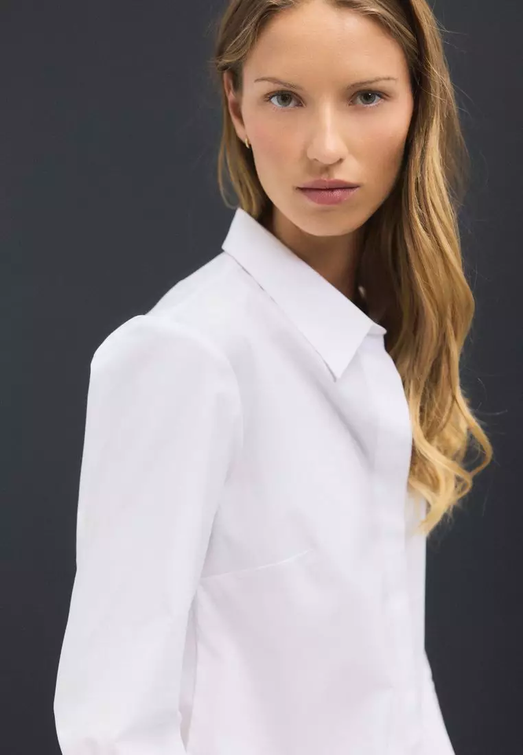 Fitted Stretch Essential Long Sleeve Shirt