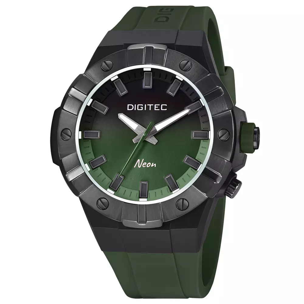 Digitec Jam Tangan Pria - Green Black - Rubber - DN-5183T-BGR-6
