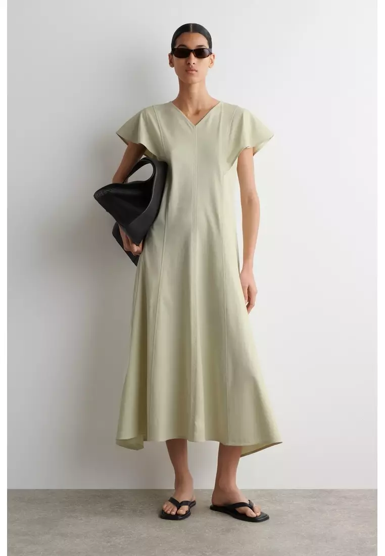 slim fit dress slacks Plissé Midi Dress – Tibi Official main image 0