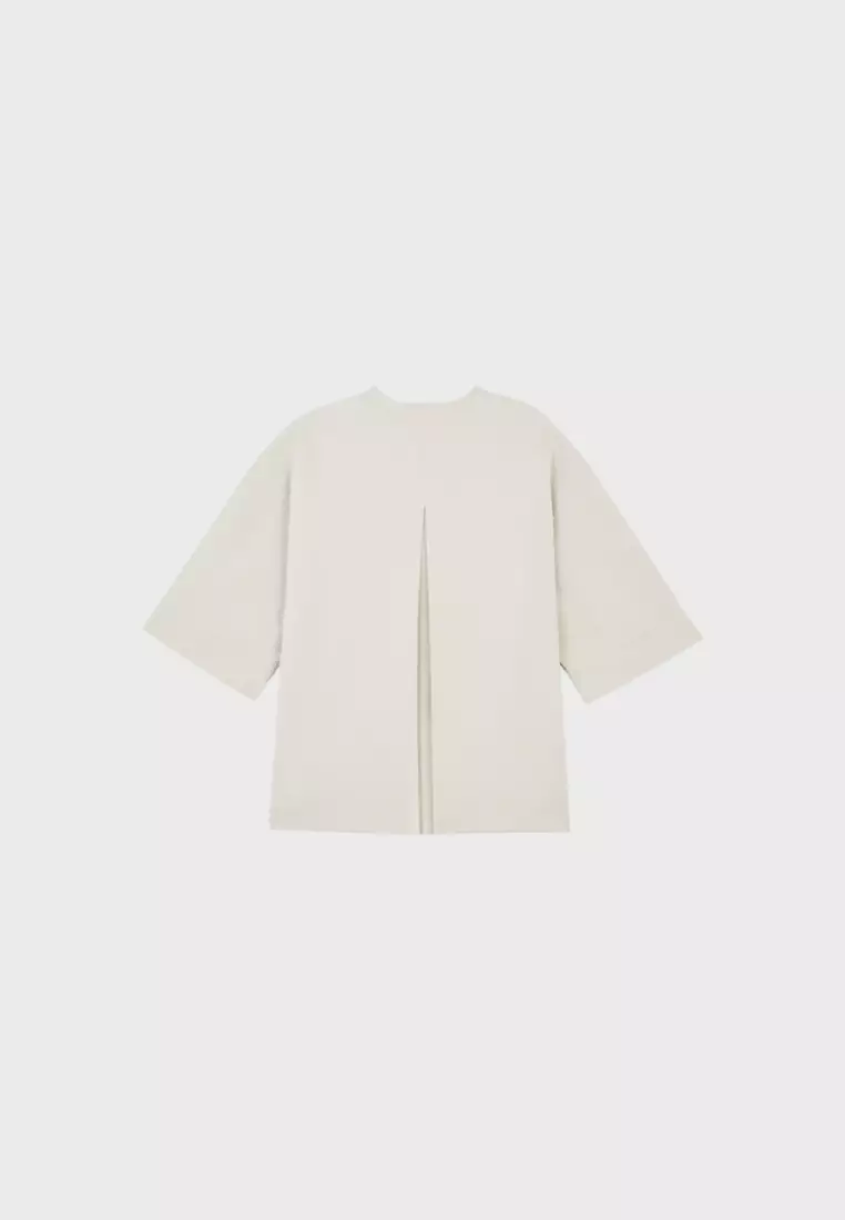 Oatmeal Grey Short Sleeve Casual Jacket