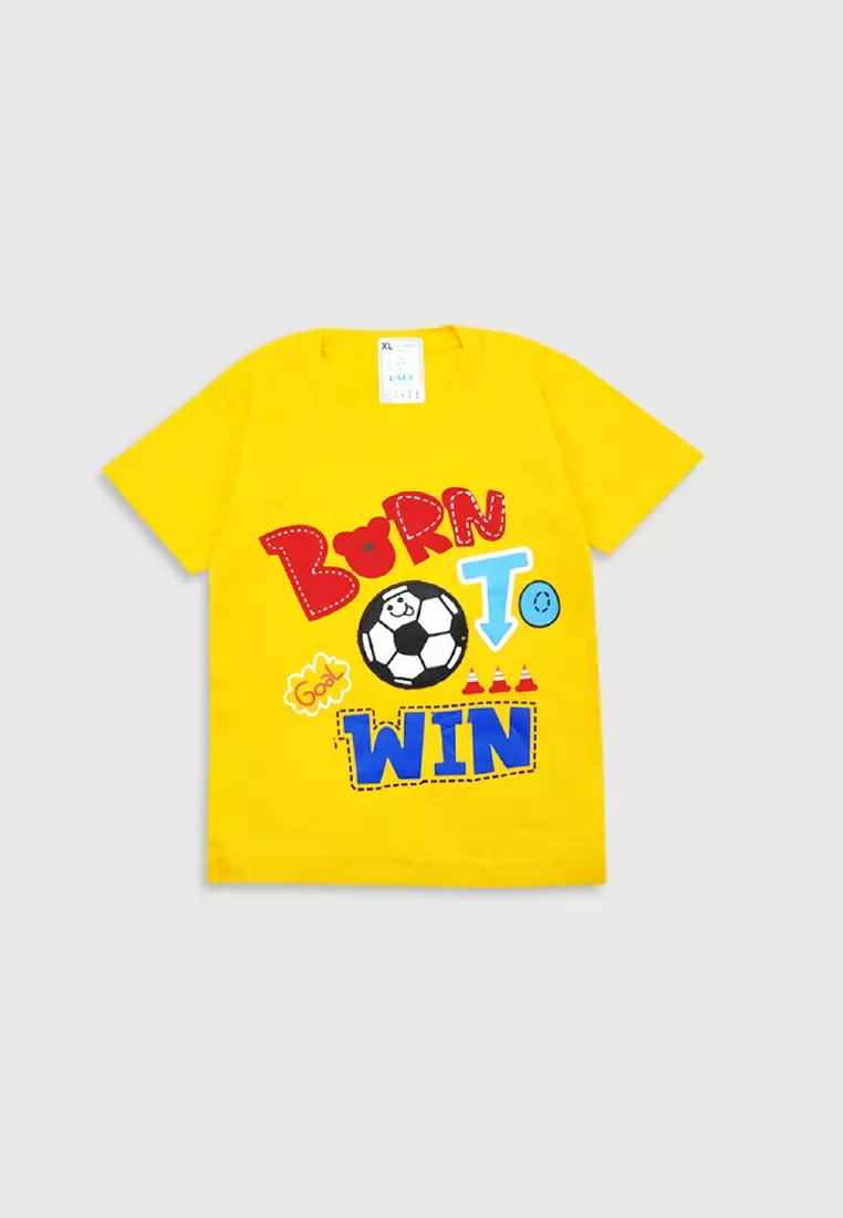 Wakakids Setelan Anak Laki Laki Celana Jogger Soccer Ball 3428 Kuning