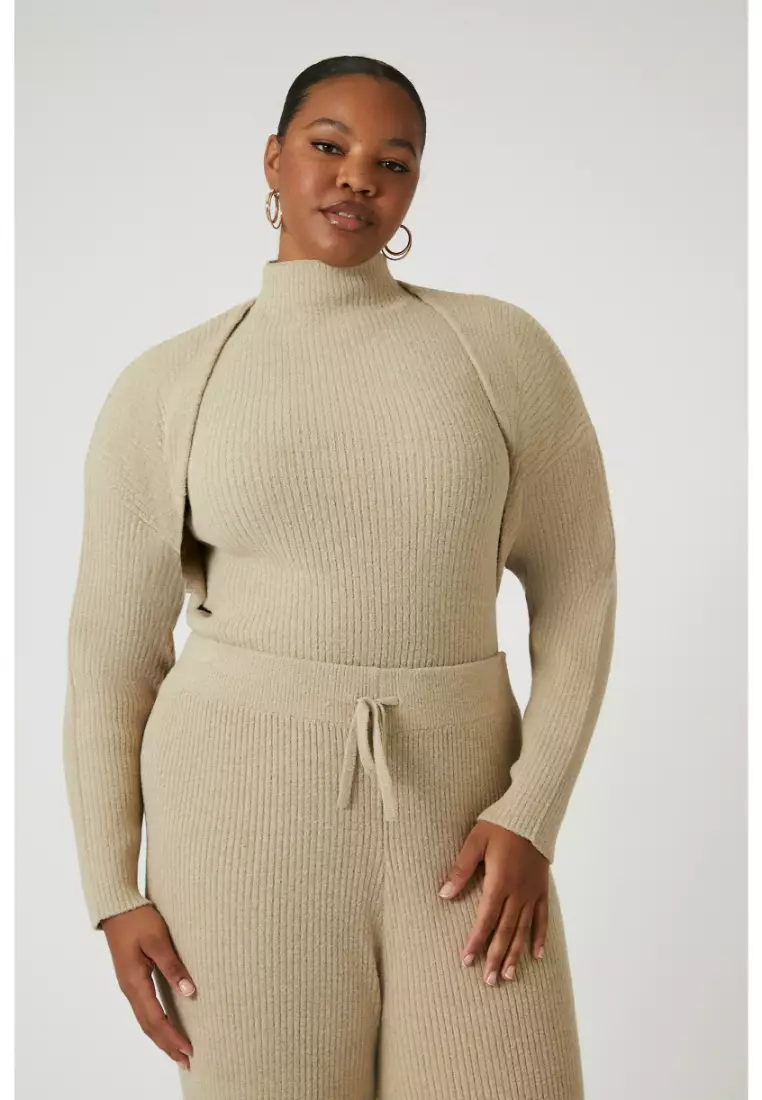 Buy FOREVER 21 Plus Size Cropped Shrug Sweater 2024 Online
