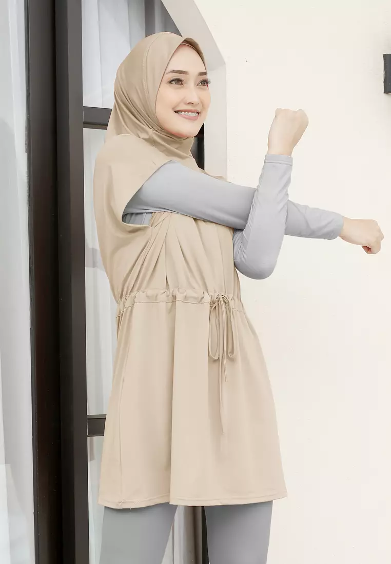 Zelena - Kania Sports Vest | Rompi Hijab Olahraga - Creamy Brown - L
