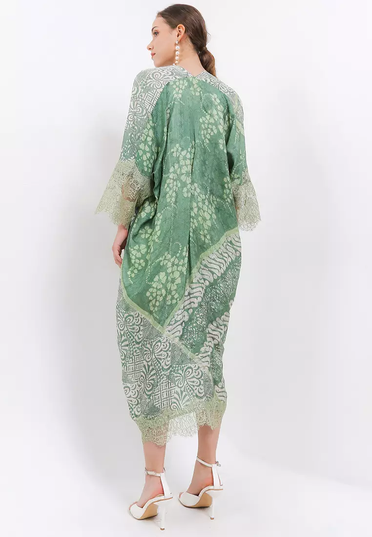 Batik Rizqina Humaira2 Kaftan Batik Viscose Brokat Oversize NV