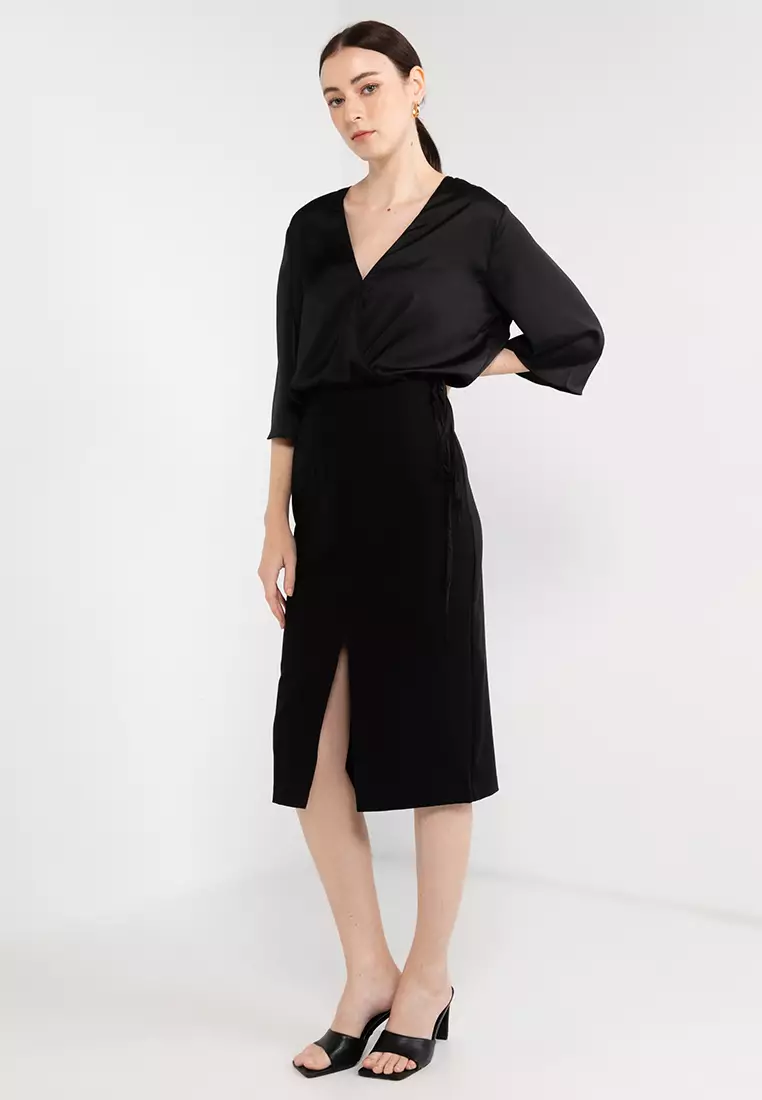 Aviya V-Neck Wrap Blouse