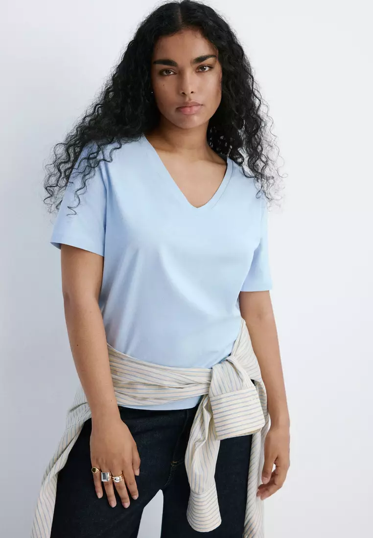 V-Neck Cotton T-Shirt