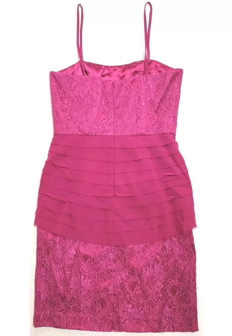 Sweetie Layered Lace Chiffon Draping Cocktail Dress