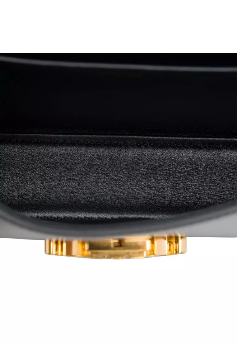 Pre-Loved Celine Shiny Calfskin Triomphe Claude Shoulder Bag