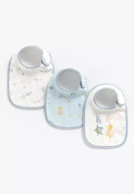 You, Me And The Sea Newborn Bibs 3 Pack