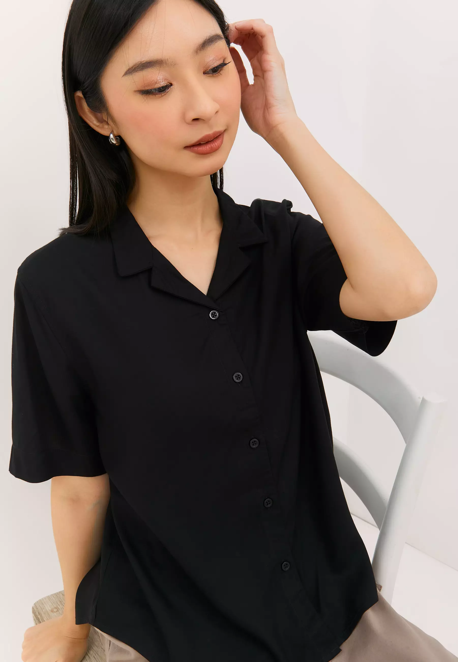 Kamila Black Blouse (G.1502)