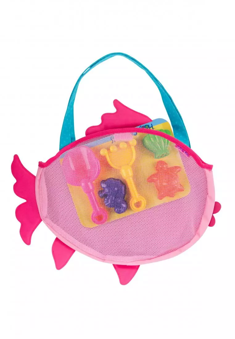 Beach Tote With Sand Toys Fish