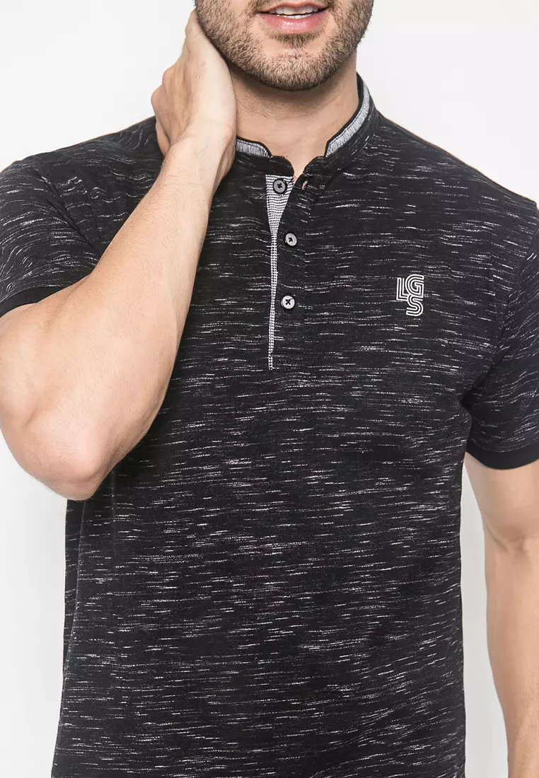 LGS - Kaos Casual Pria - Lengan Pendek - Hitam - JTS.321.M2945F.01.C