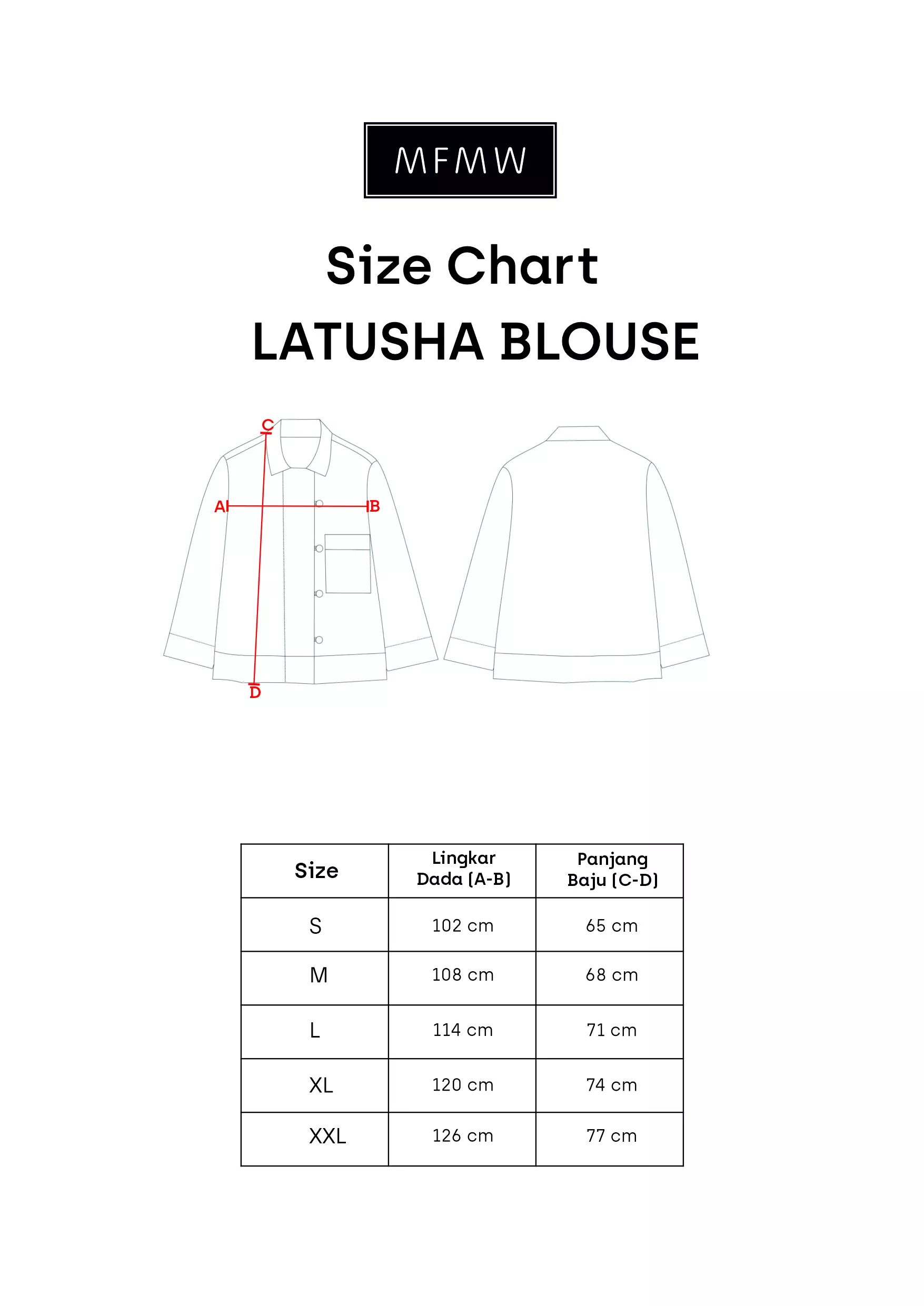 MFMW Latusha Atasan Blouse Brick Dust