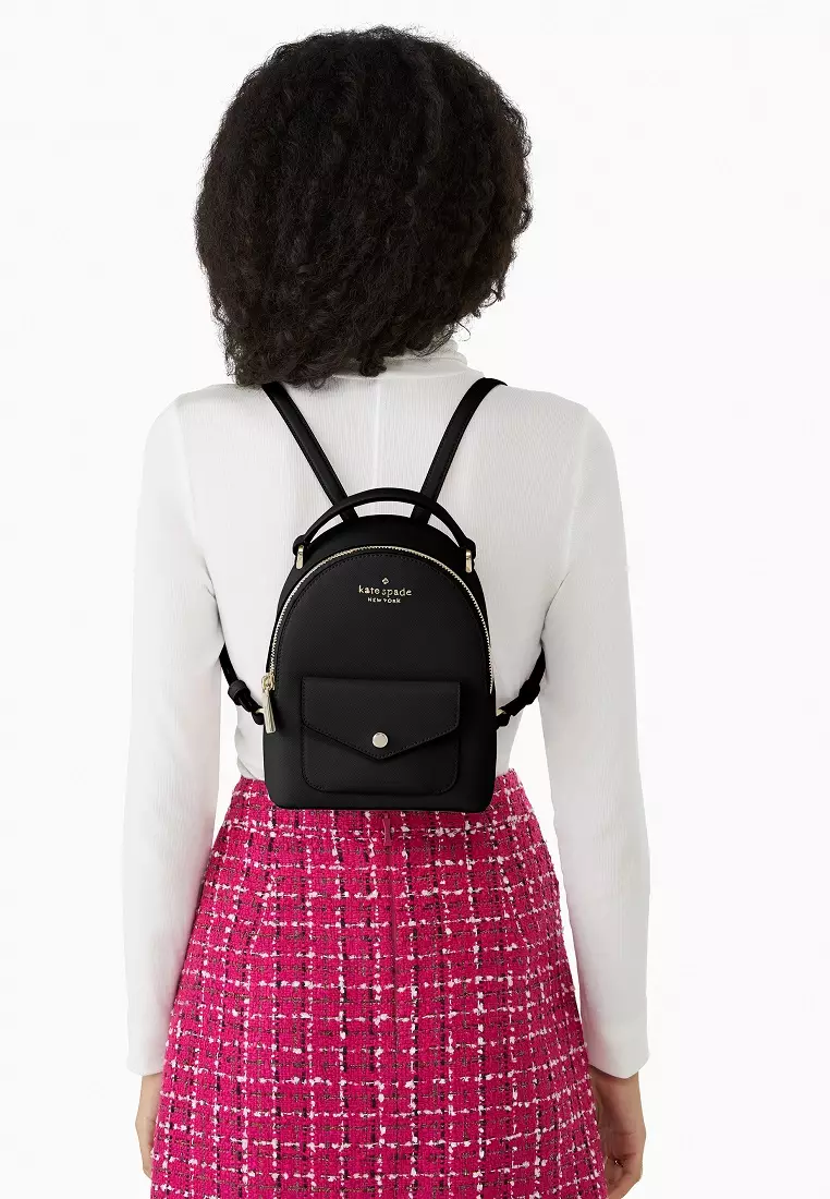 Black kate spade mini backpack sales