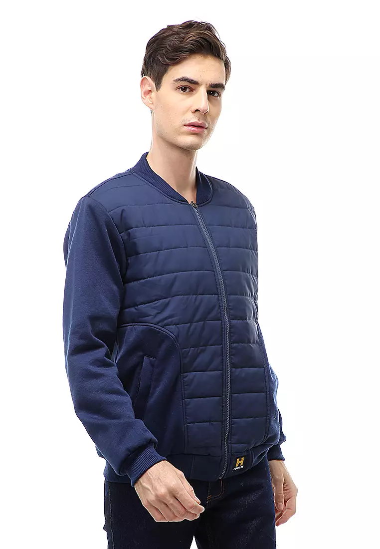 Clover Outerwear Jacket Pria Sporty Design Material Polyester ORIGINAL - Navy