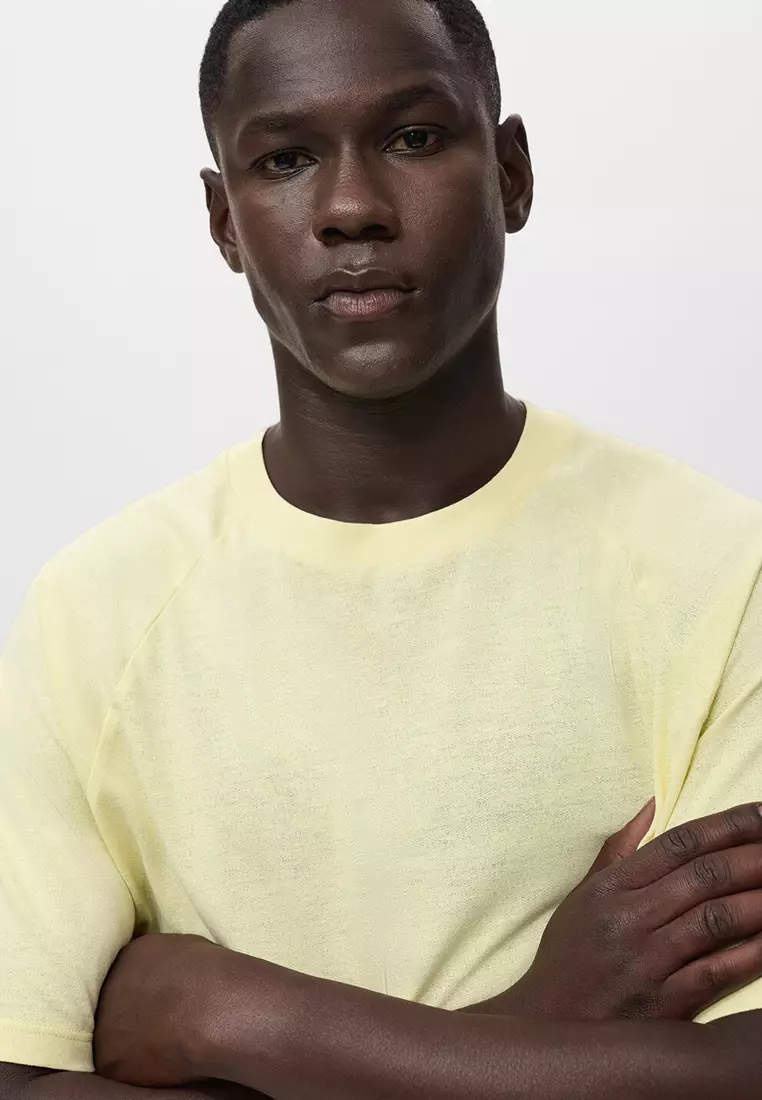 Relaxed-Fit Cotton-Linen T-Shirt