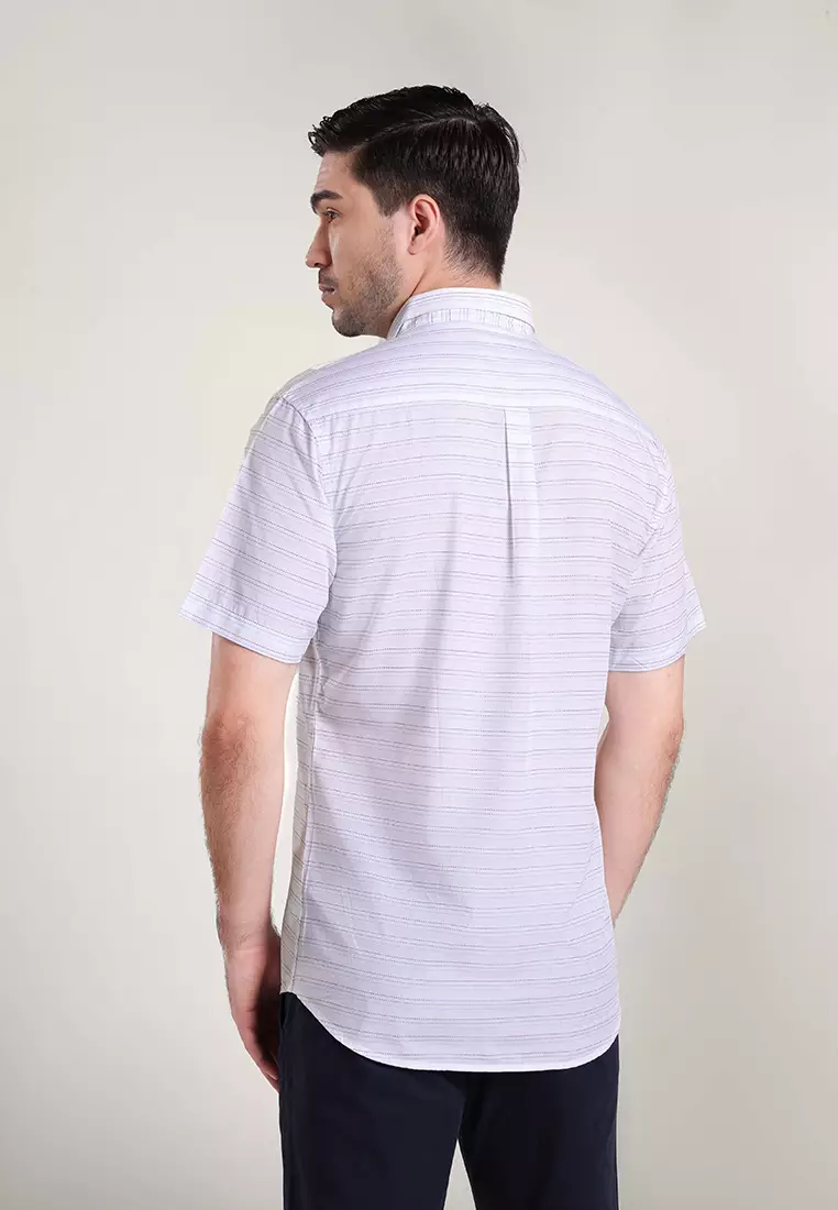 MOC Kemeja Lengan Pendek Pria ENZO - White