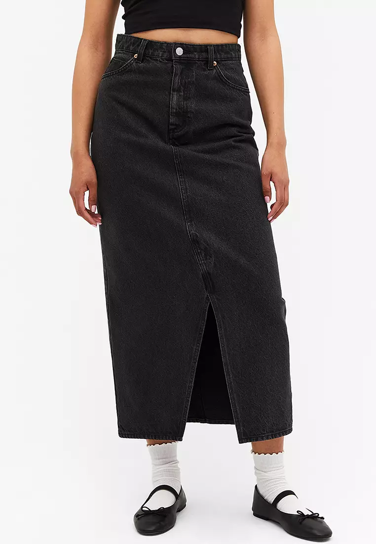 Monki discount denim skirt
