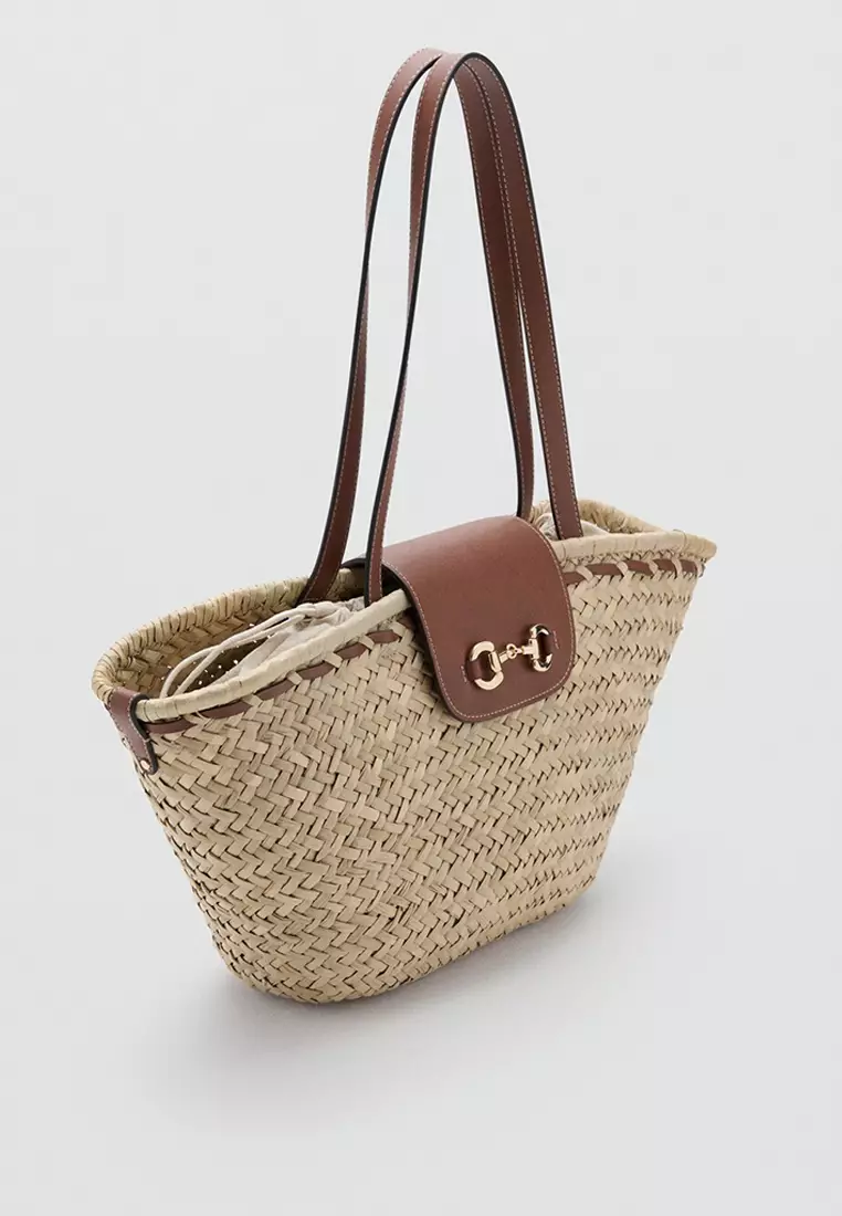 Medium Natural Fibre Basket Bag