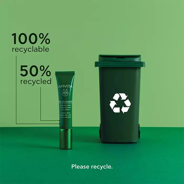 Apivita Bee Radiant Signs Of Aging & Anti-Fatigue Eye Cream 15 ml | Krim Mata Early Anti Aging Memudarkan Mata Panda Garis Halus dan Kantung Mata Sembab