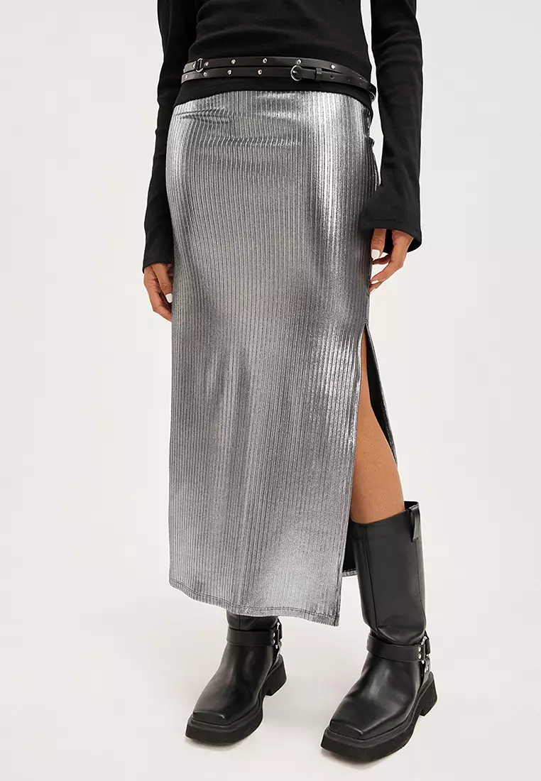 Shiny maxi discount skirt